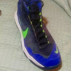 Nike Air hightop 11.5 royal blue and green